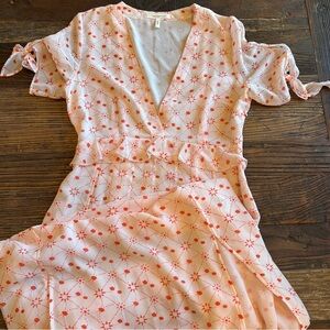 Avec Les Filles | Coral Celestial Patterned Dress M